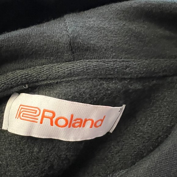 Roland White Logo ( Kin Zoku Go Nen /Since 1999 ) Pullover Hoodie Black  NWT - Picture 7 of 7